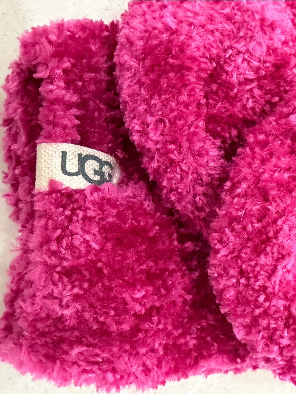 NWT UGG Leda Cozy Crew Socks Pink Fuchsia One Size - Picture 4 of 7